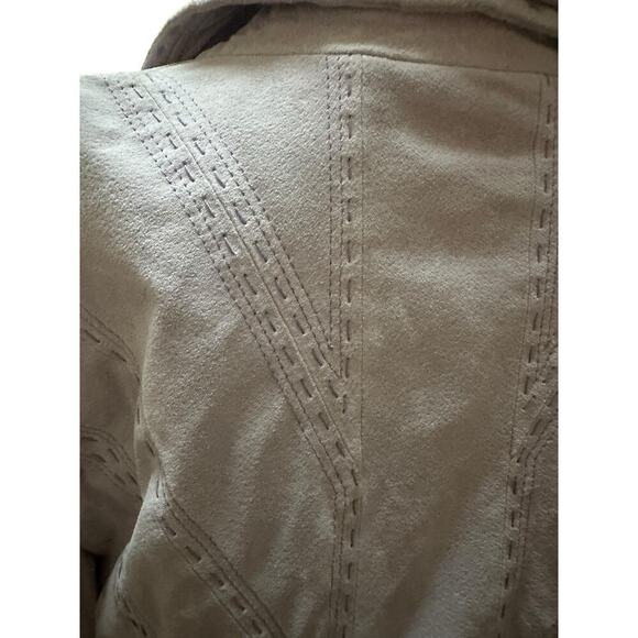 Bradley Bayou lavender 100% Leather Suede jacketCrocodile Embossed Collar. SZ-XL - Picture 5 of 10